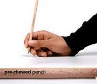 Pre-chewed pencil